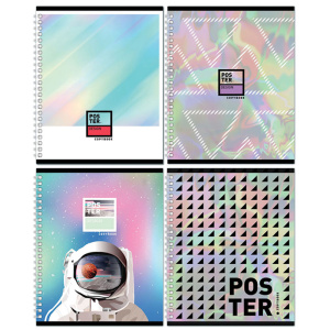 Тетрадь 96л клетка BG Poster на гребне