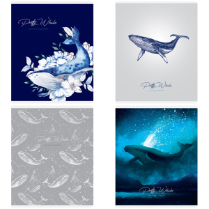 Тетрадь 48л клетка Greenwich Line Pretty whale