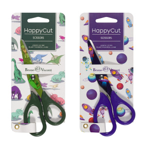 Ножницы детские 13,7см BrunoVisconti HappyCut Men ассорти