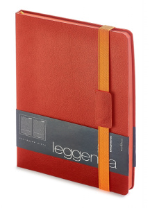 Ежедневник недатированный B5 136л Leggenda красный на резинке