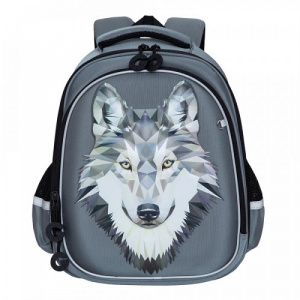 Рюкзак школьный RAz-087-3 серый Grizzly
