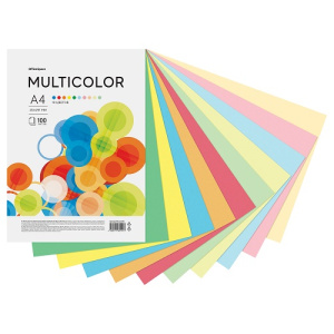 Бумага цветная OfficeSpace Multicolor А4 80г/м2 100л
