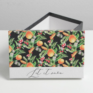 Коробка подарочная Новогодний лес 22х14х8,5см