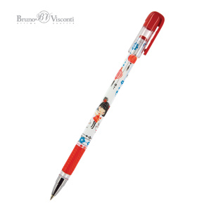 Ручка шариковая 0,5 мм синие чернила Bruno Visconti MagicWrite Девочка с зайчиком