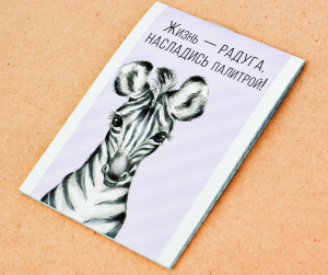 Блокнот А7 16л в клетку Жизнь - радуга