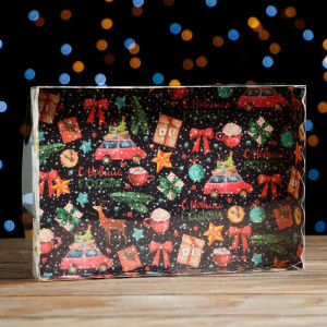 Коробка подарочная 22×15×3см С Новым годом 