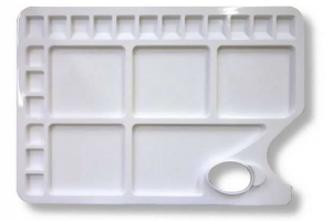 Палитра пластиковая 34x23,4см 23 ячейки прямоугольная