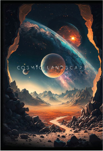 Тетрадь А4 48л клетка Cosmic Landscape скрепка 