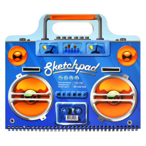 Скетчбук 295х260 мм 60 л 120 г/м² блок - белый офсет  МАГНИТОФОН