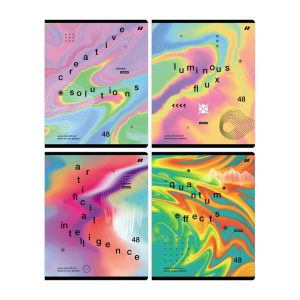 Тетрадь 48л А5 линия BG Luminous flux глянцевая ламинация