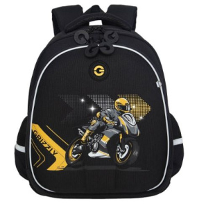 Рюкзак школьный (RAz-587-15/1 черный - манговый)