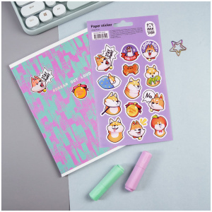 Наклейки бумажные ассорти