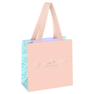 Пакет подарочный 20х20х10см MESHU Peach color