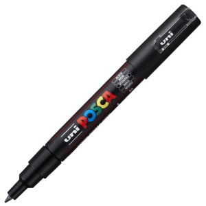 Маркер POSCA PC-1M чёрный 0,7мм пулевидный наконечник
