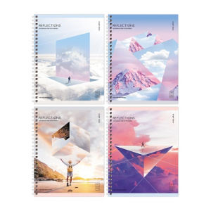 Тетрадь А5 48л клетка Reflection  на спирали BG