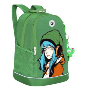 Рюкзак школьный (RG-563-12/2 зелёный)