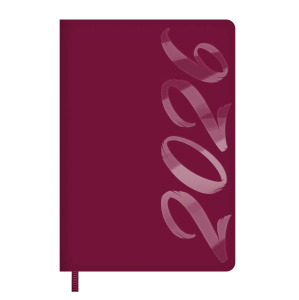 Ежедневник датированный 2026 А5 176л ESCALADA Софт-тач бордовый 