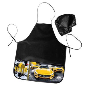 Фартук с нарукавниками MINI Hatber с двумя карманами 49х39см  YELLOW supercar