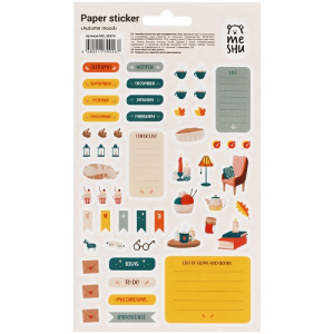Наклейки бумажные для ежедневников MESHU Autumn mood 12х21см
