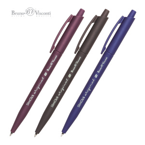 Ручкa шариковая автоматическая 0,5 мм синяя  BrunoVisconti SlimClick ORIGINAL