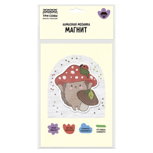 Алмазная мозаика магнит ТРИ СОВЫ Ежик