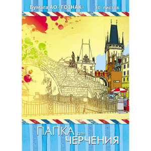 Папка для черчения А3 10л рамка с вертикальным штампом ГОСТ