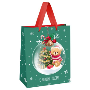 Пакет подарочный 18х23х10см MESHU Christmas bear