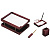 Набор настольный Delucci 4 предмета красное дерево