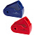 Точилка Faber-Castell Sleeve Mini 1 отверстие контейнер красная/синяя пластиковая