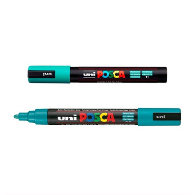marker-posca-pc-5m-izumrudno-zelenyj-18-25-mm-pulevidnyj-nakonechnik
