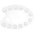Палитра 12 ячеек Гамма малая овальная белая пластик