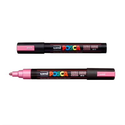 marker-posca-pc-5m-rozovyj-metallik-18-25-mm-pulevidnyj-nakonechnik