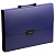 Папка-портфель 13 отделений OfficeSpace А4 700мкм на замке пластик синий