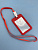 Бейдж с шнурком Clear color red (11*7см)
