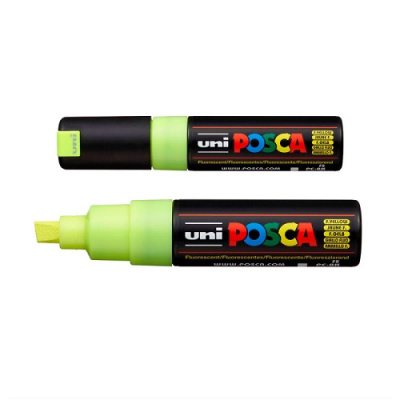 marker-posca-pc-8k-fluorescentno-zhyoltyj-do-80-mm-skoshennyj-nakonechnik